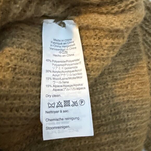 J.Crew Womens XS Camel Sweater With Black Embellishments Wool/Alpaca Blend - Picture 4 of 6